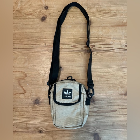 adidas Handbags - Adidas Beige and Black Crossbody Bag